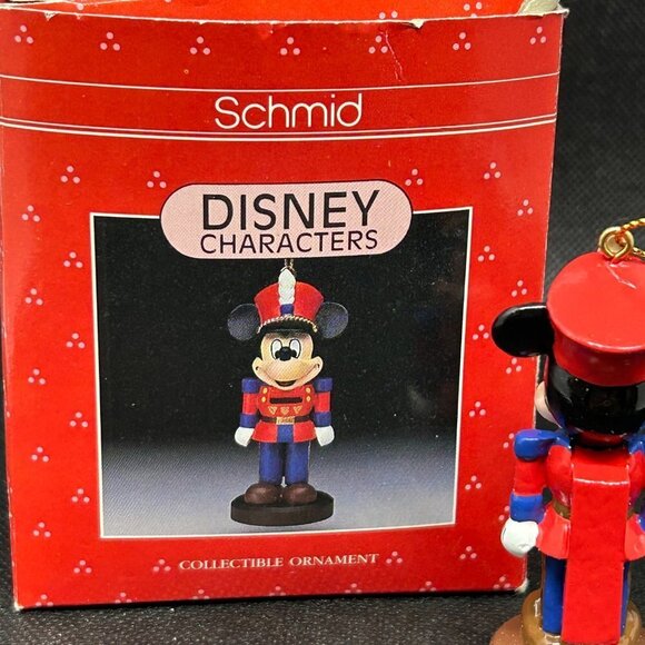 Vintage Disney Schmid Characters Mickey Mouse Nutcracker Collectible Ornament - Picture 2 of 3